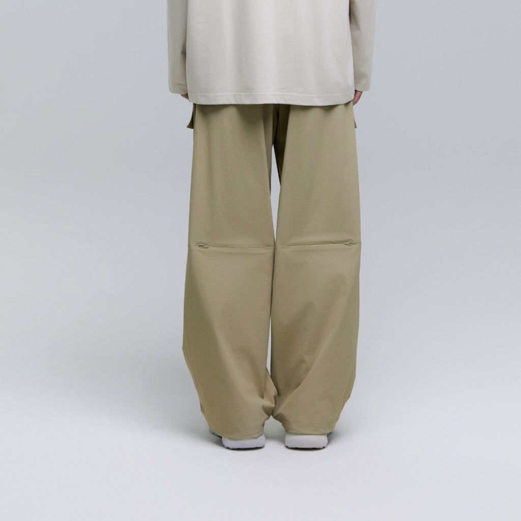 Unisex Parachute Wide Fit Pants- Carbon Black