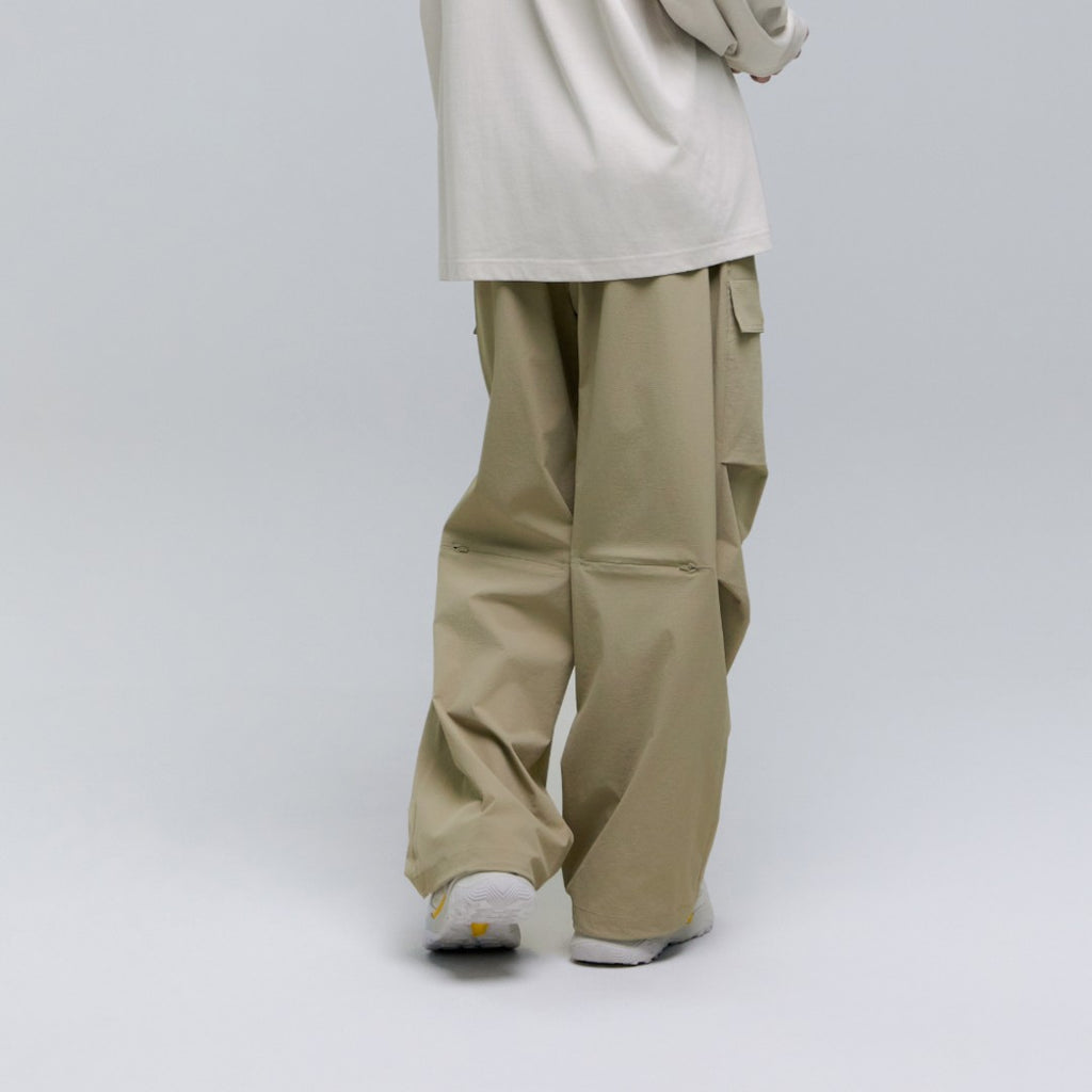 Unisex Parachute Wide Fit Pants- Carbon Black
