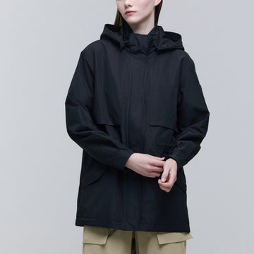 WOMEN'S COMMERSON 2L WATERPROOF MID LENGTH JACKET- CARBON BLACK