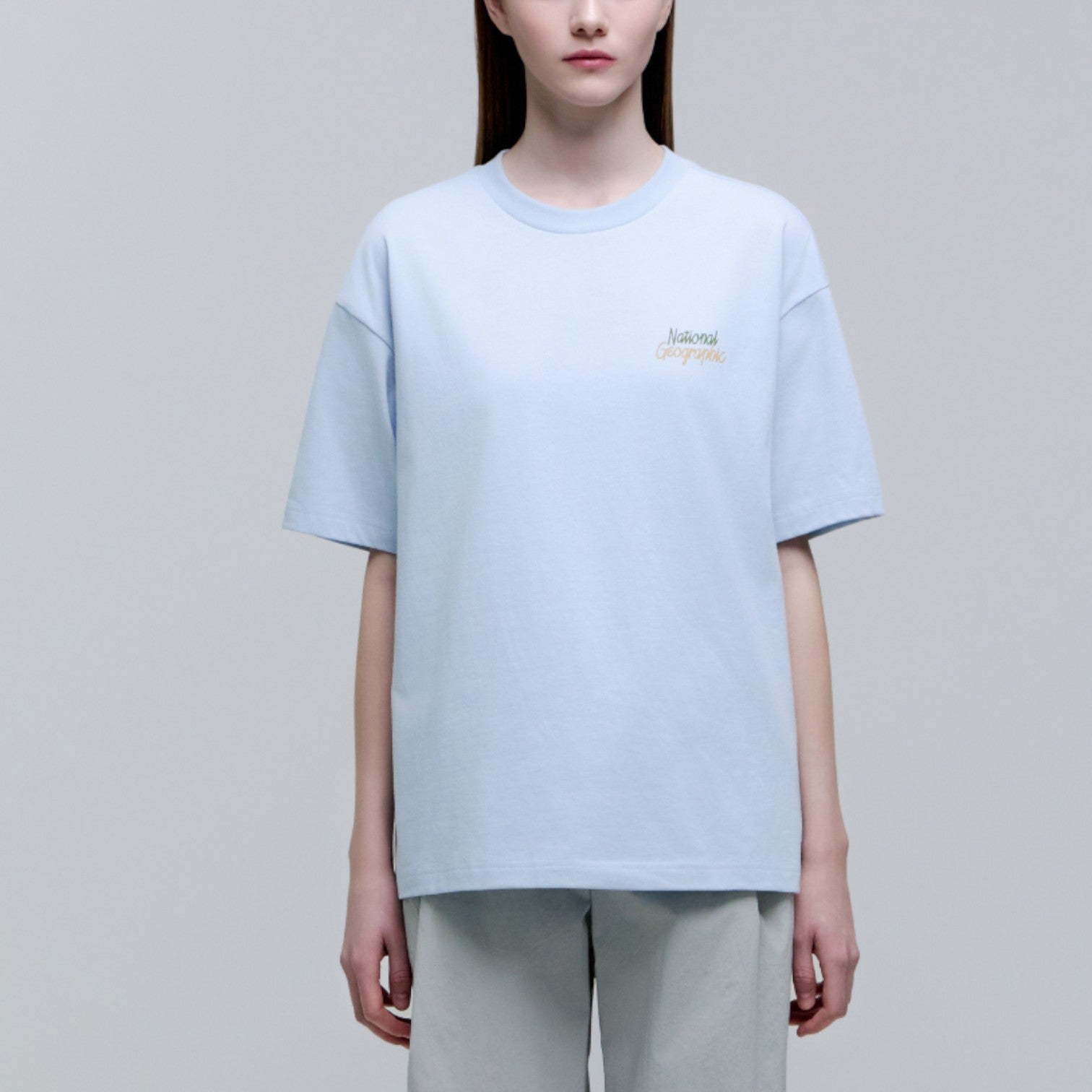 Unisex Regen Askin Travel Graphic Semi Oversized T-Shirt- L/Blue