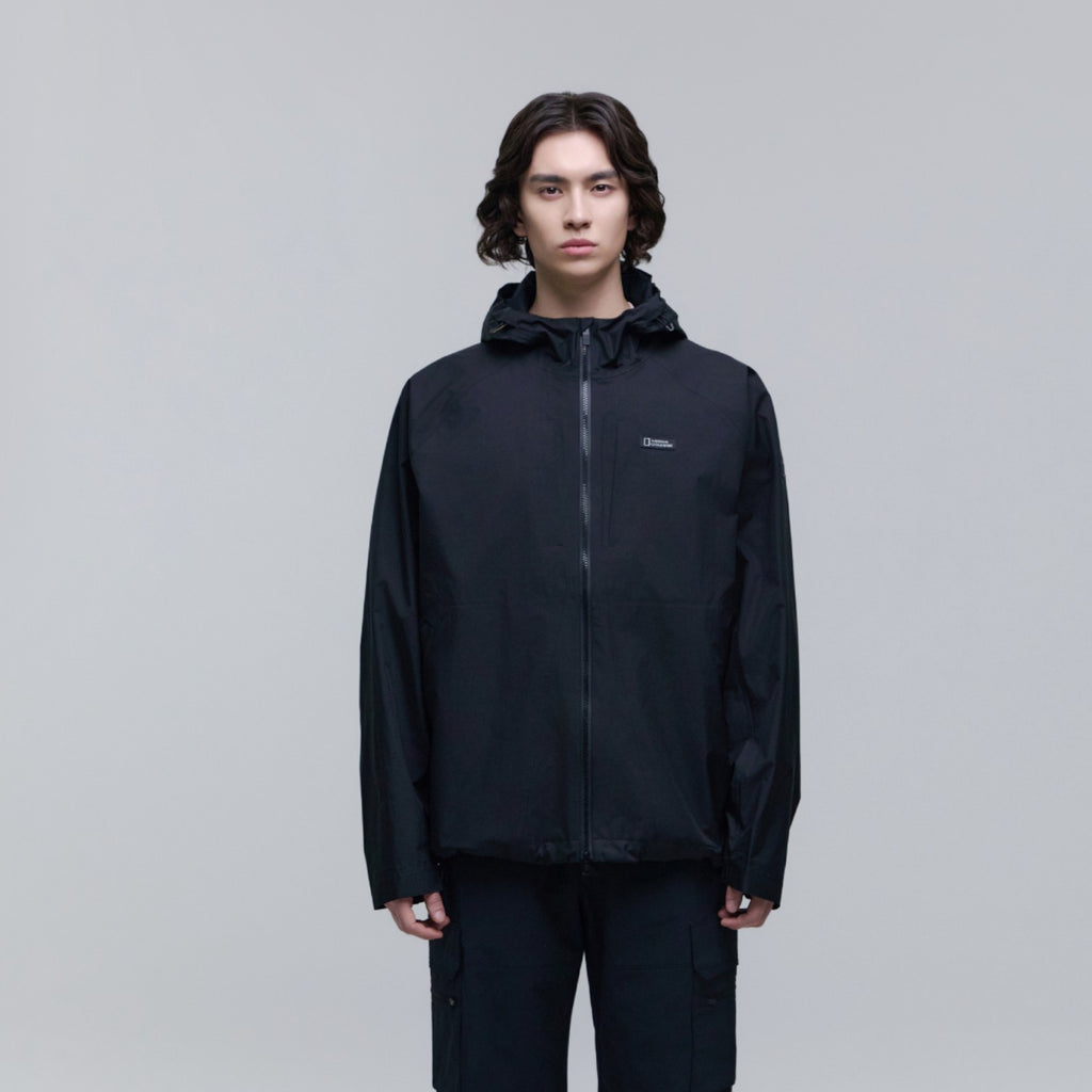 Unisex Europa Lightweight 3L Hooded Jacket- Carbon Black