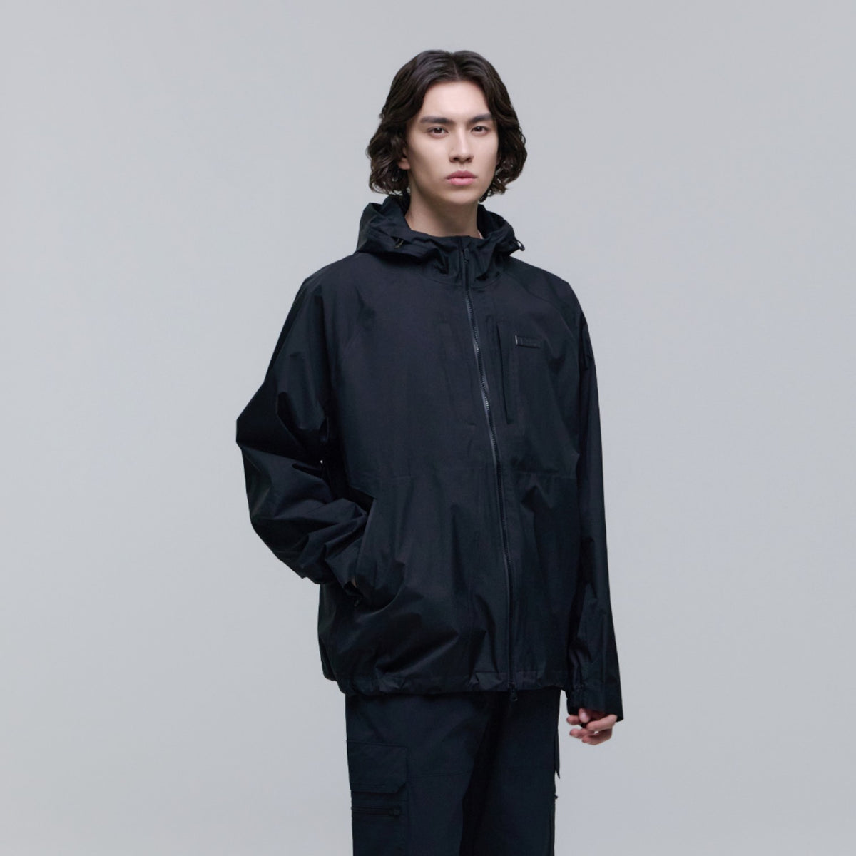 Unisex Europa Lightweight 3L Hooded Jacket- Carbon Black