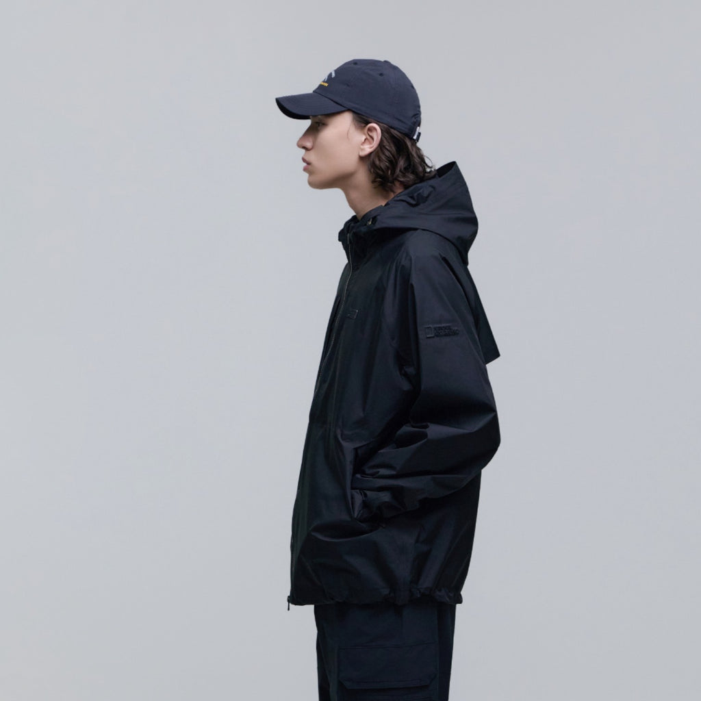 Unisex Europa Lightweight 3L Hooded Jacket- Carbon Black