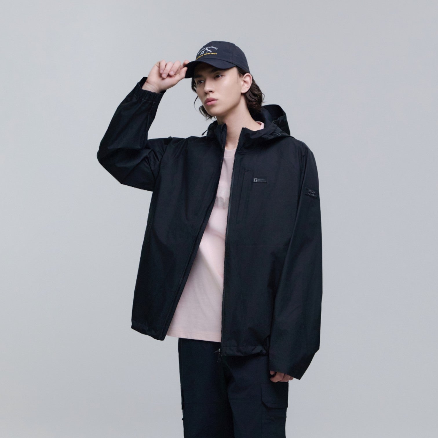 Unisex Europa Lightweight 3L Hooded Jacket- Carbon Black