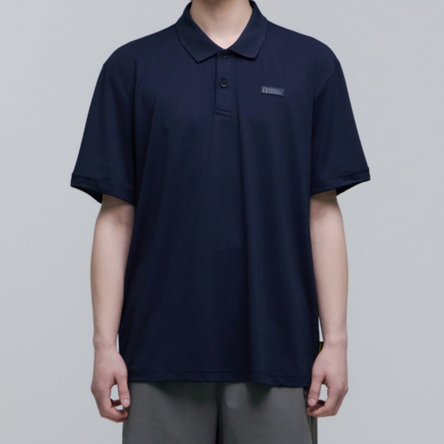 WELLAKA COOLING BASIC FIT PIQUE COLLAR T-SHIRT- DEEP SEA NAVY