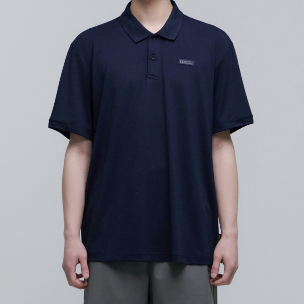 Wellaka Cooling Basic Fit Pique Collar T-Shirt- G/Mint