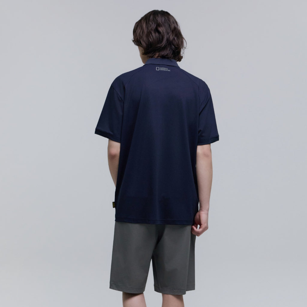 Wellaka Cooling Basic Fit Pique Collar T-Shirt- G/Mint