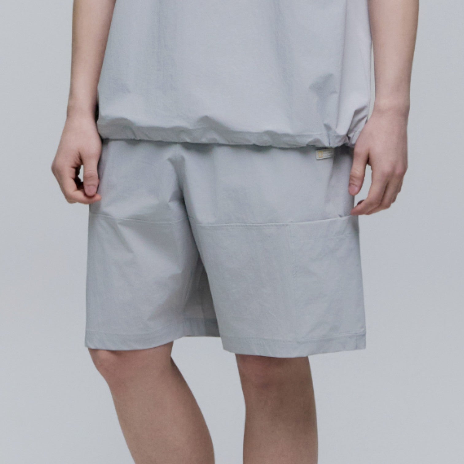 Unisex Adelie Light Woven Stretch Board Shorts- Silver Grey