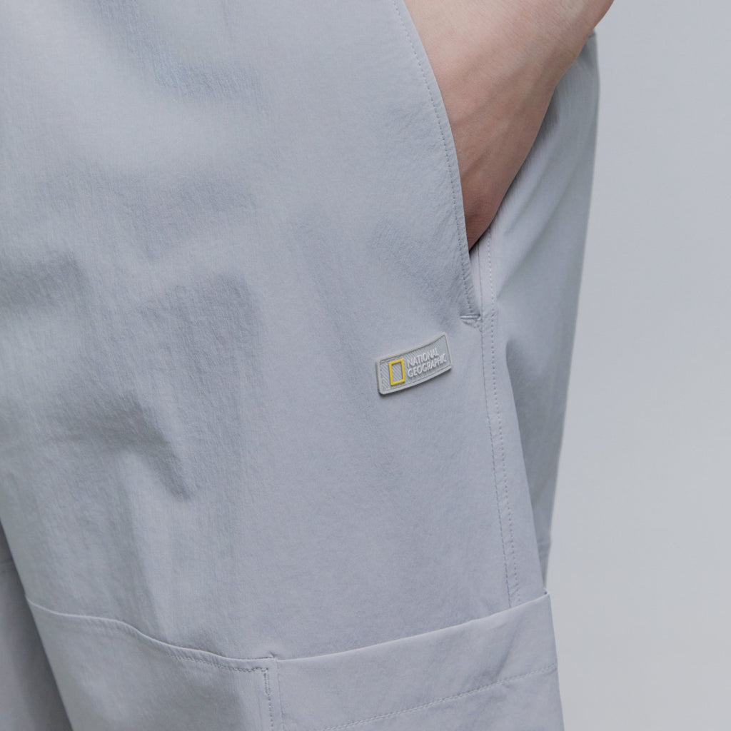 Unisex Adelie Light Woven Stretch Board Shorts- Silver Grey