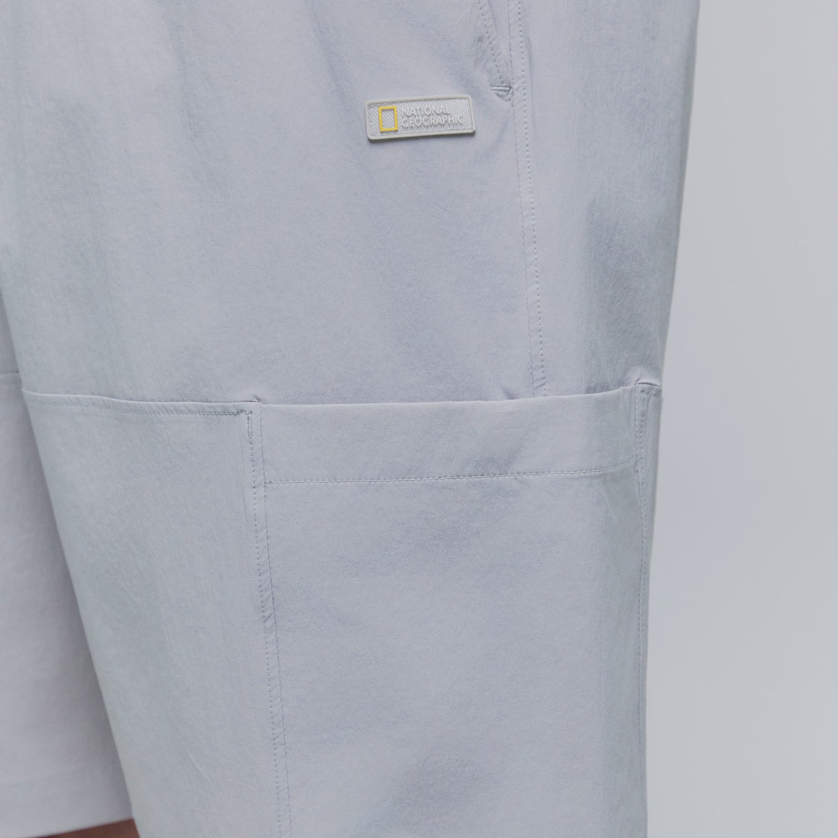 Unisex Adelie Light Woven Stretch Board Shorts- Silver Grey