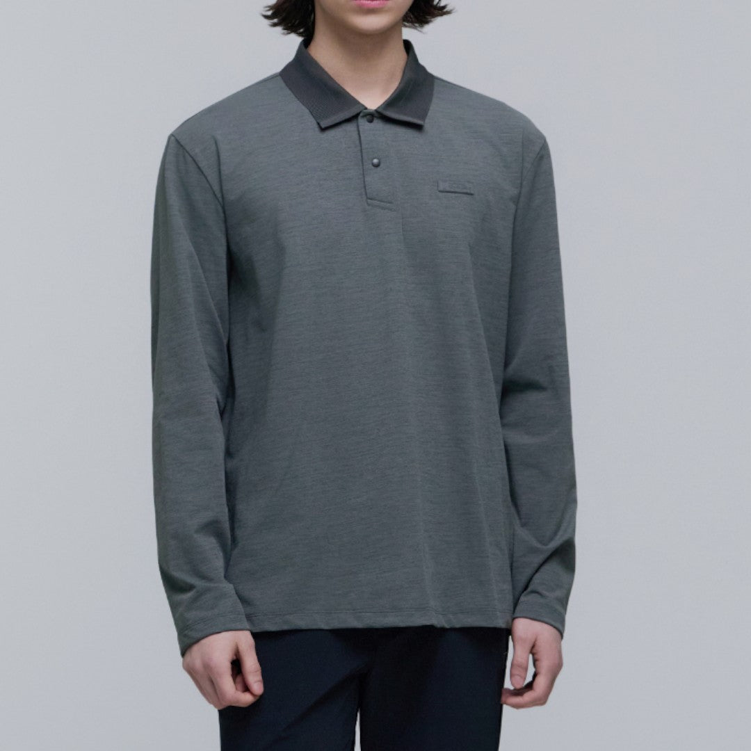 CAPH FUNCTIONAL BASIC FIT LONG SLEEVE COLLAR T-SHIRT