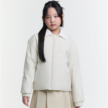 KIDS GIRLS PADDING JACKET- CREAM