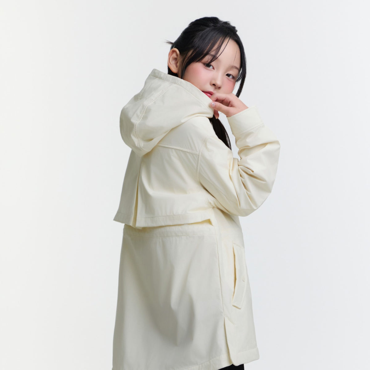 Kids Girls Safari Weather Jacket- Ivory