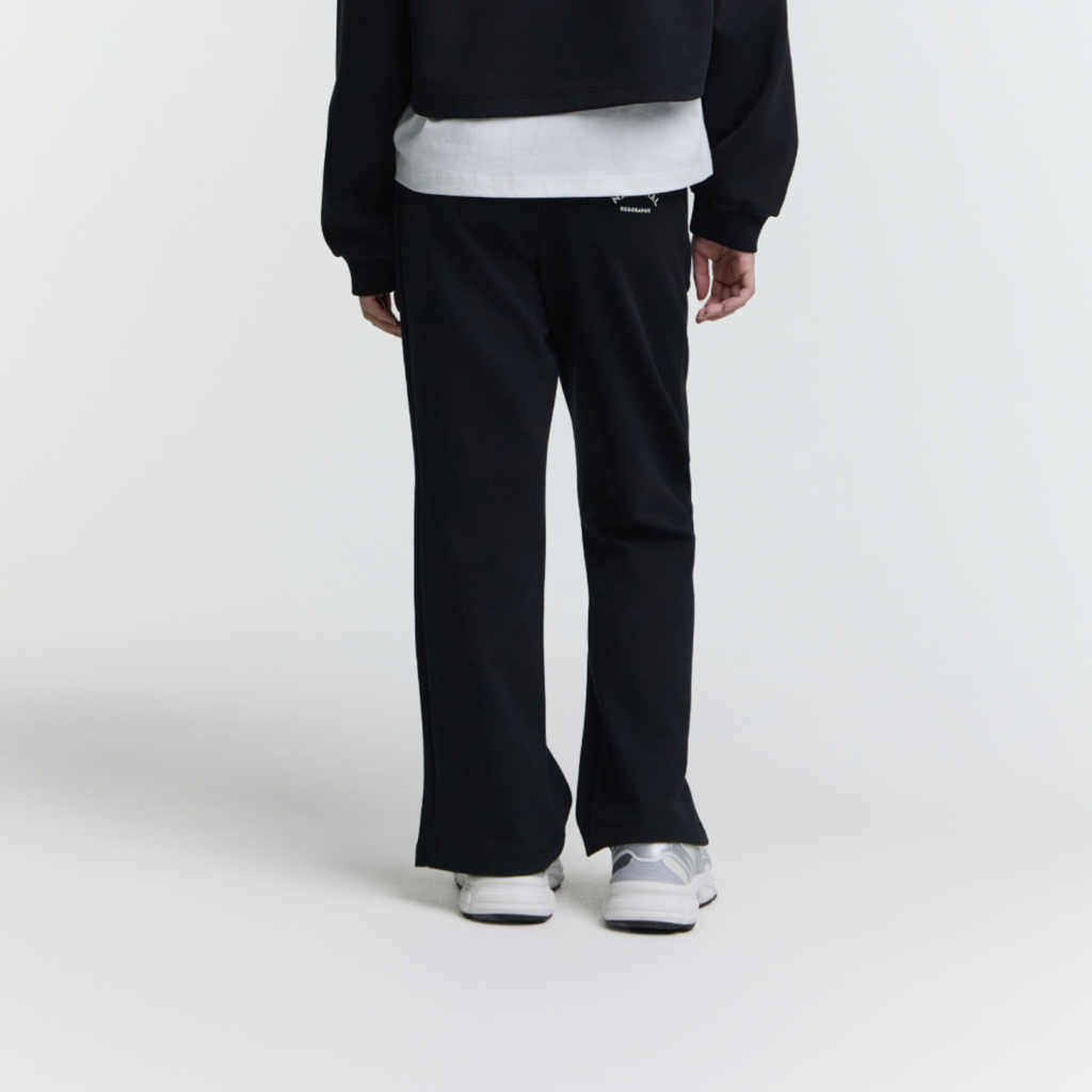 Girls Bootcut Training Pants- Carbon Black