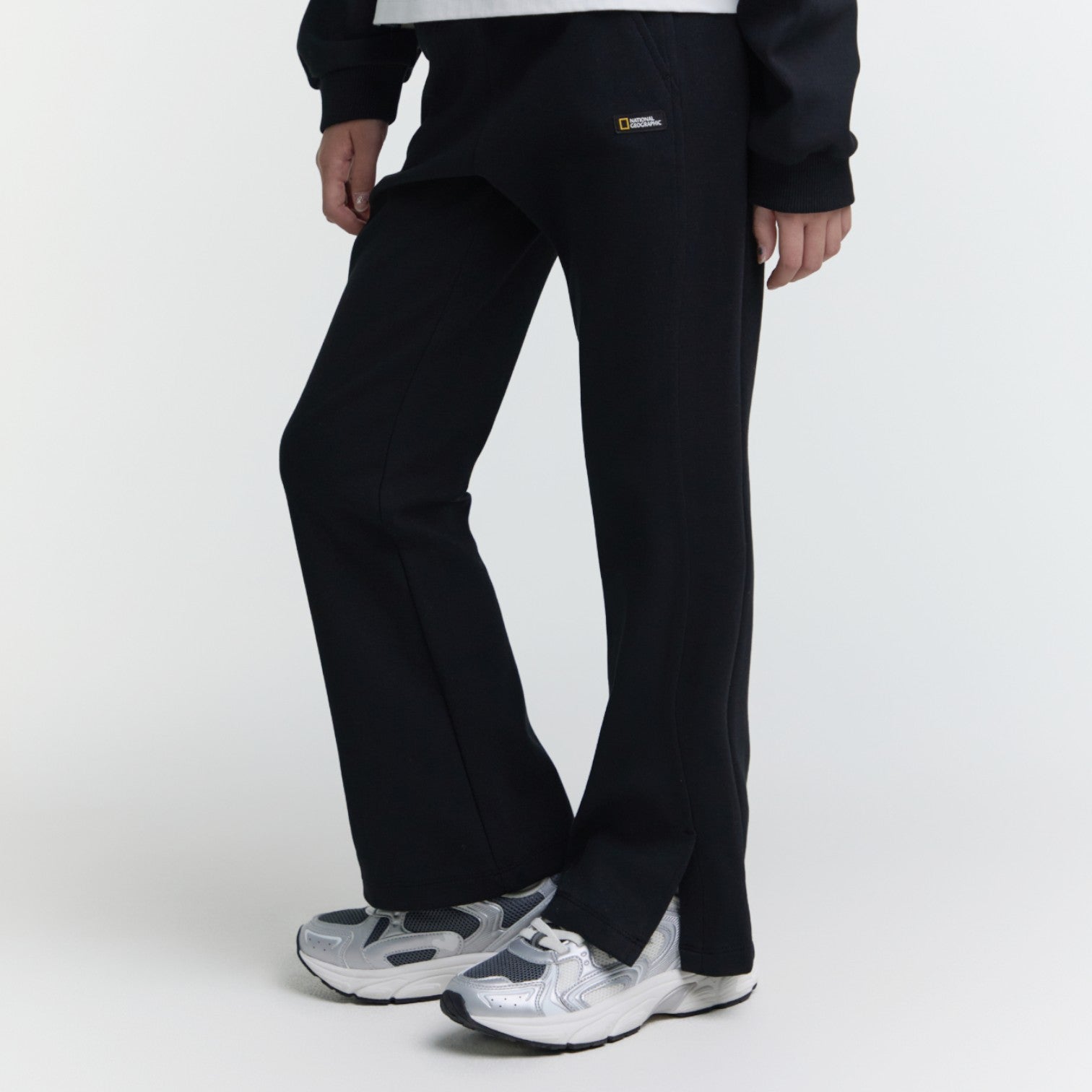 KIDS GIRL BOOTCUT TRAINING PANTS- CARBON BLACK