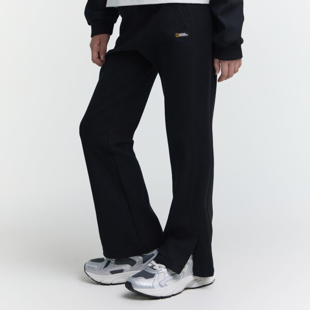 Girls Bootcut Training Pants- Carbon Black