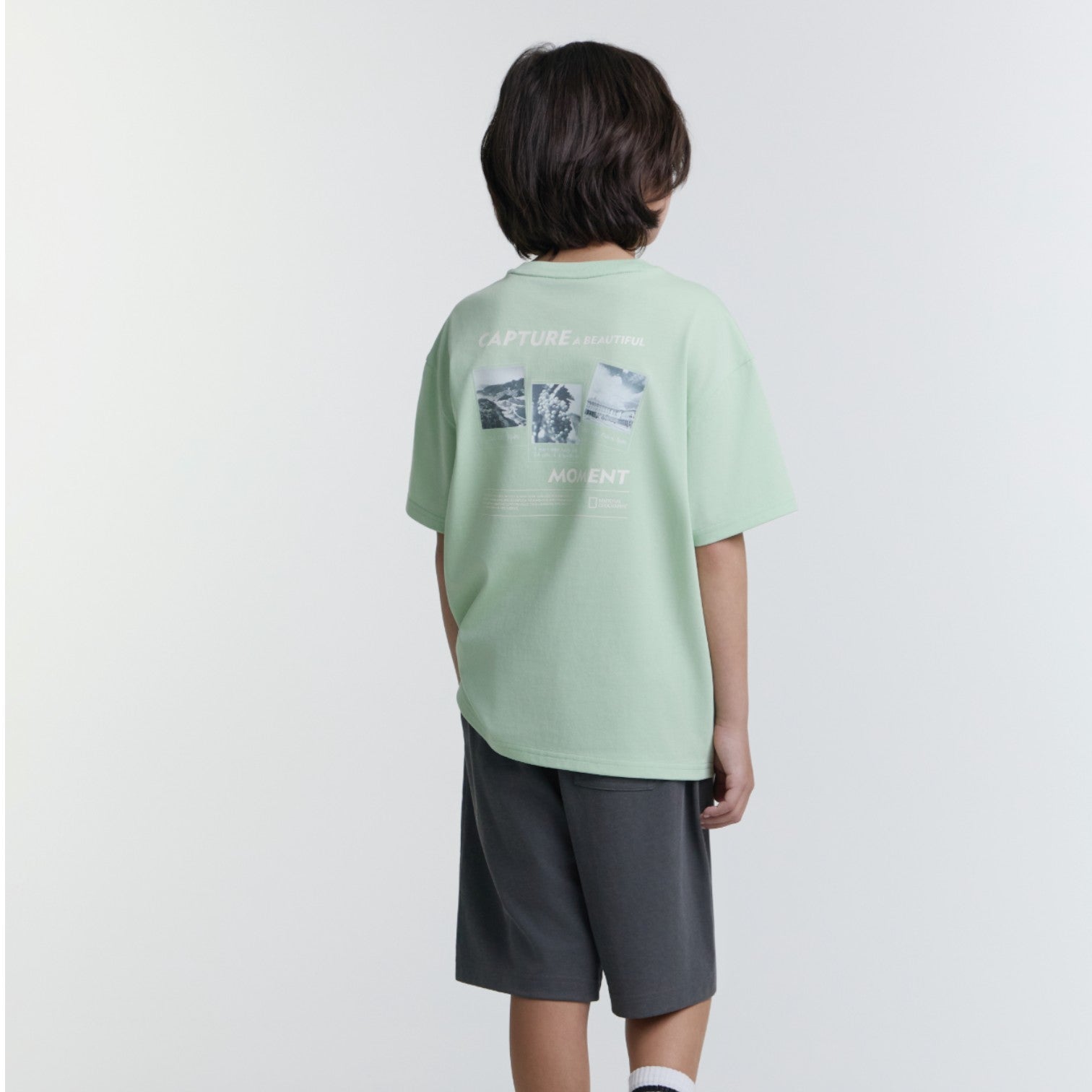 KIDS ADVENTURE GRAPHIC T-SHIRT- L/GREEN
