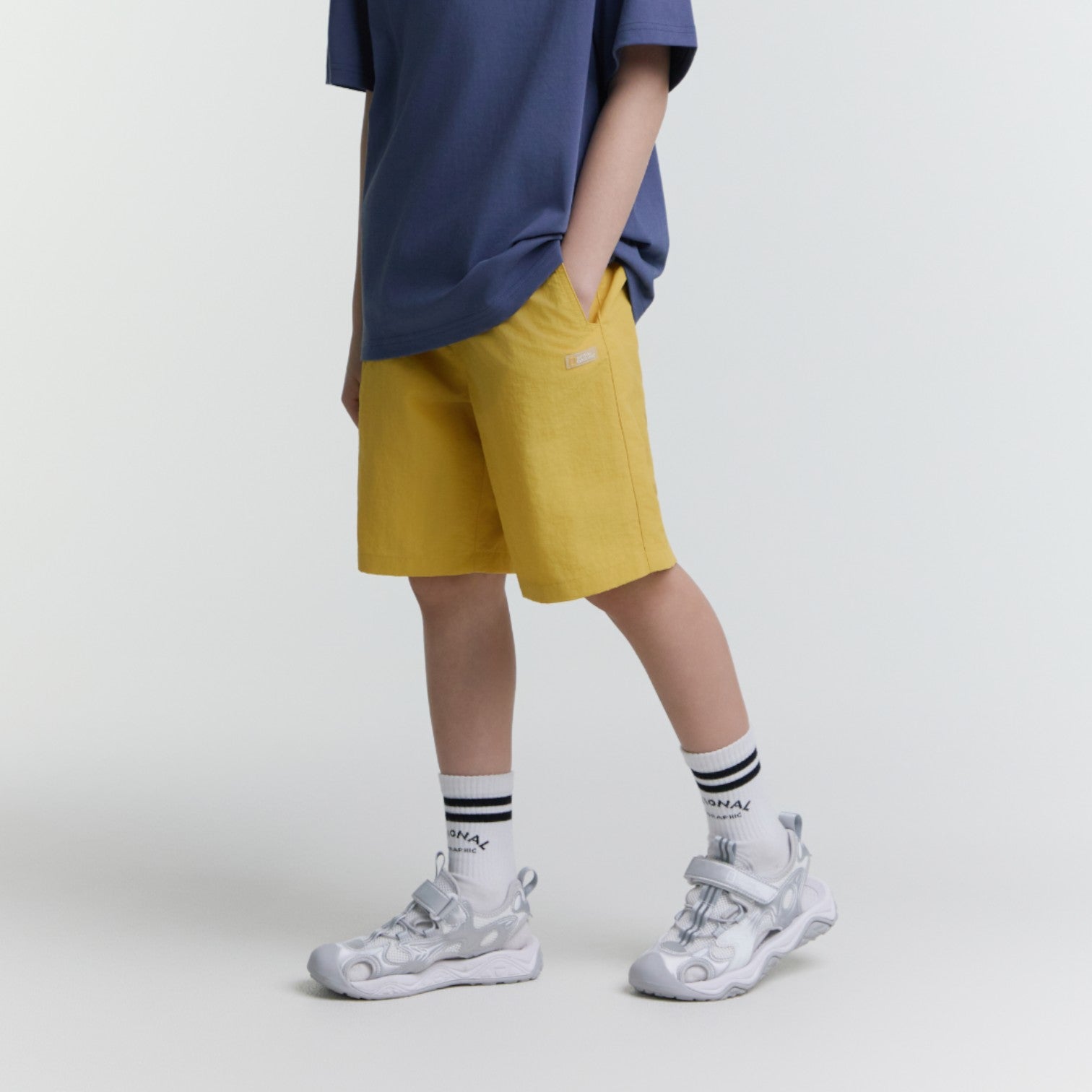 KIDS NYLON SHORTS- YELLOW