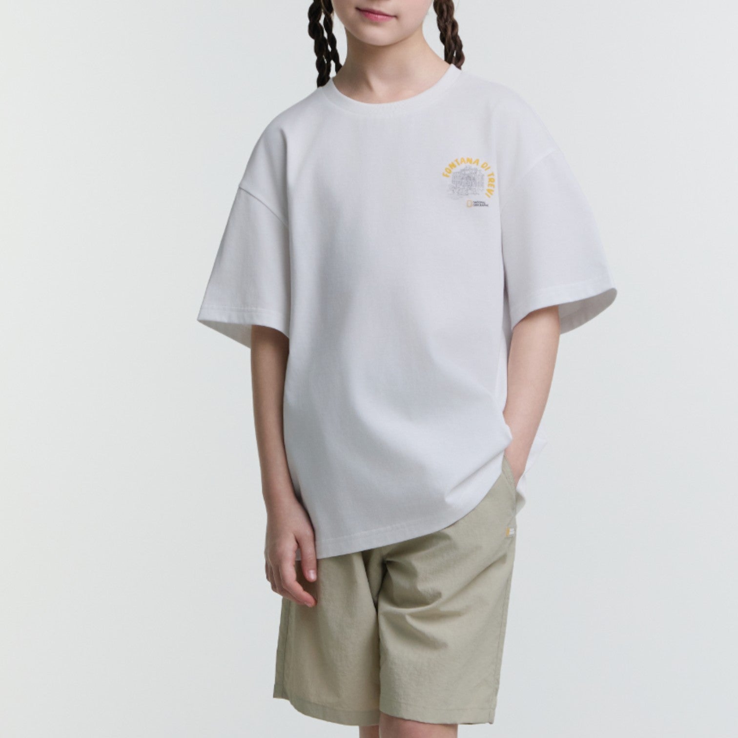 Kids Travel Fontana Di Trevi Graphic T-Shirt- White