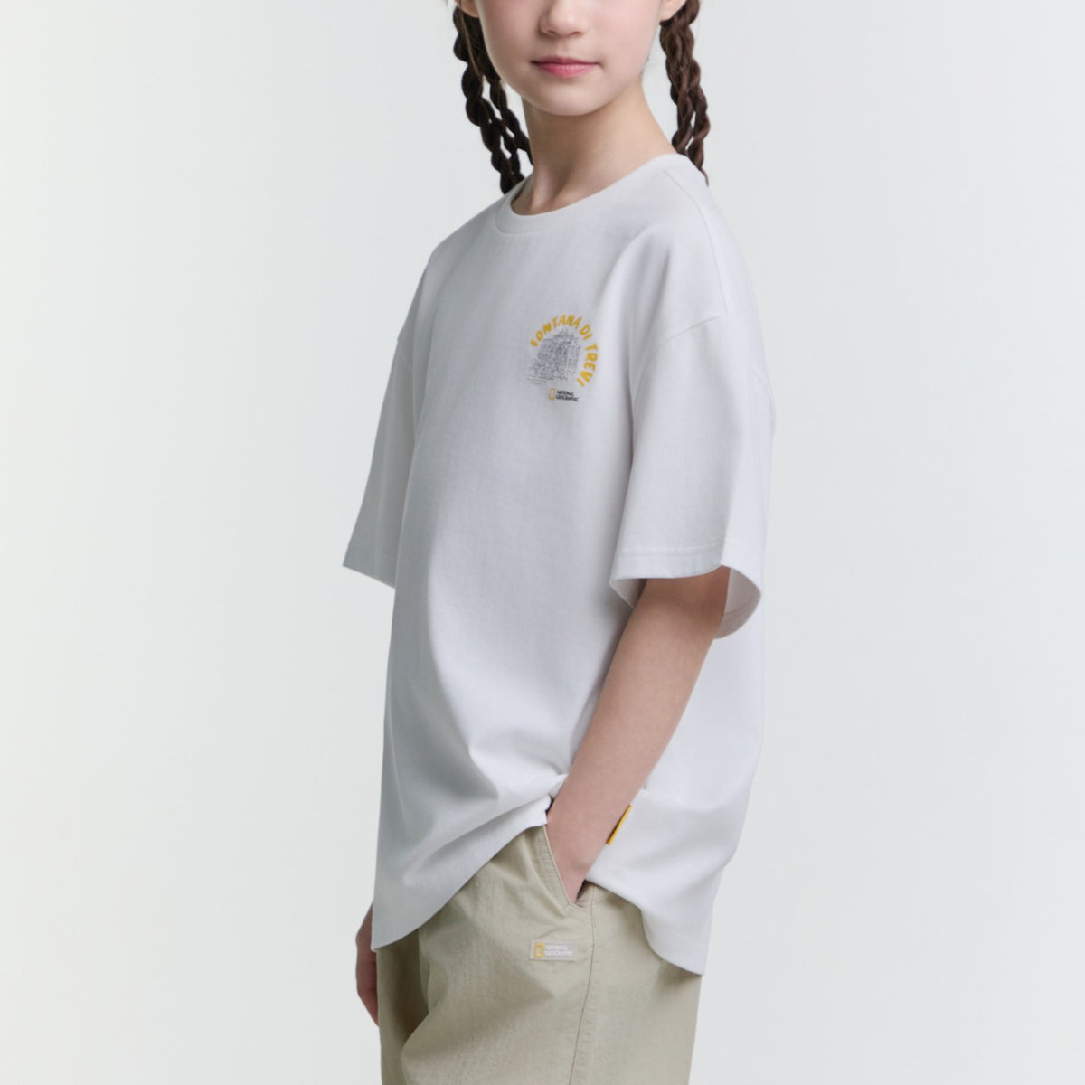 Kids Travel Fontana Di Trevi Graphic T-Shirt- White