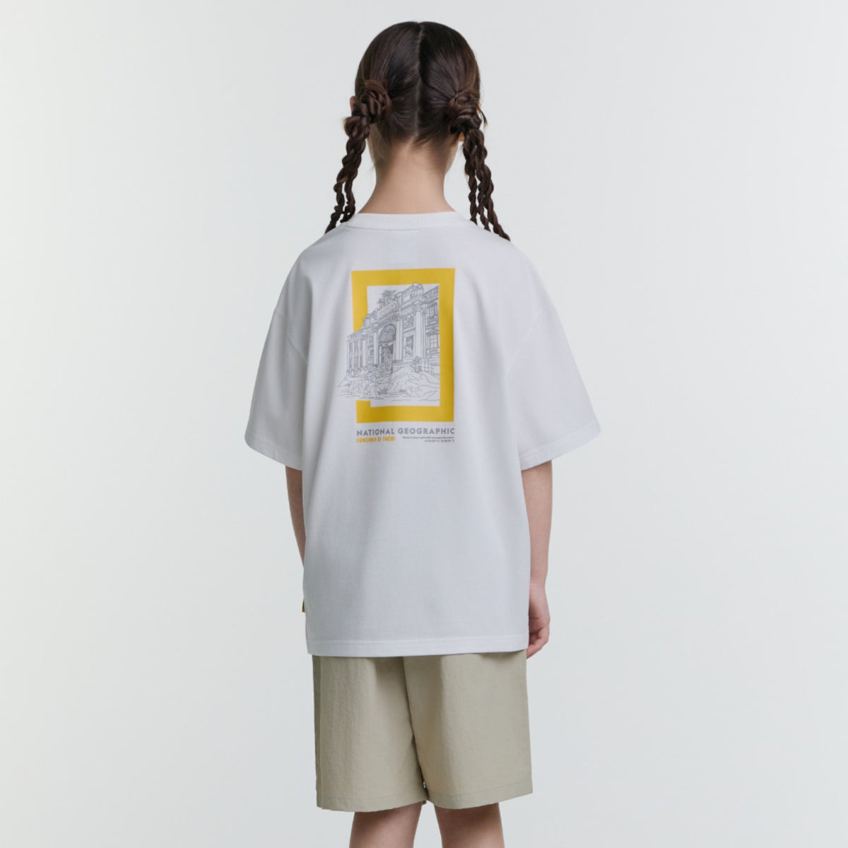 Kids Travel Fontana Di Trevi Graphic T-Shirt- White