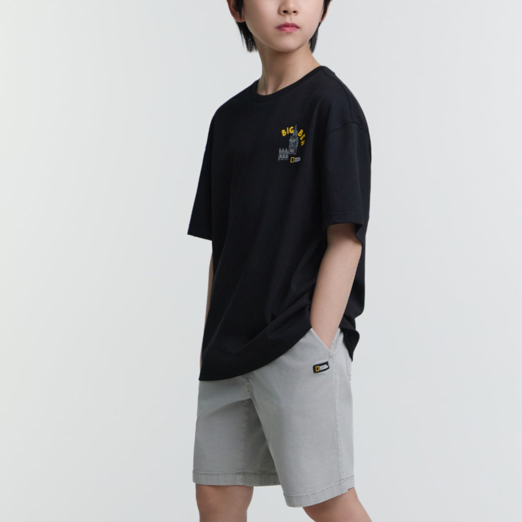Kids Travel Fontana Di Trevi Graphic T-Shirt- White