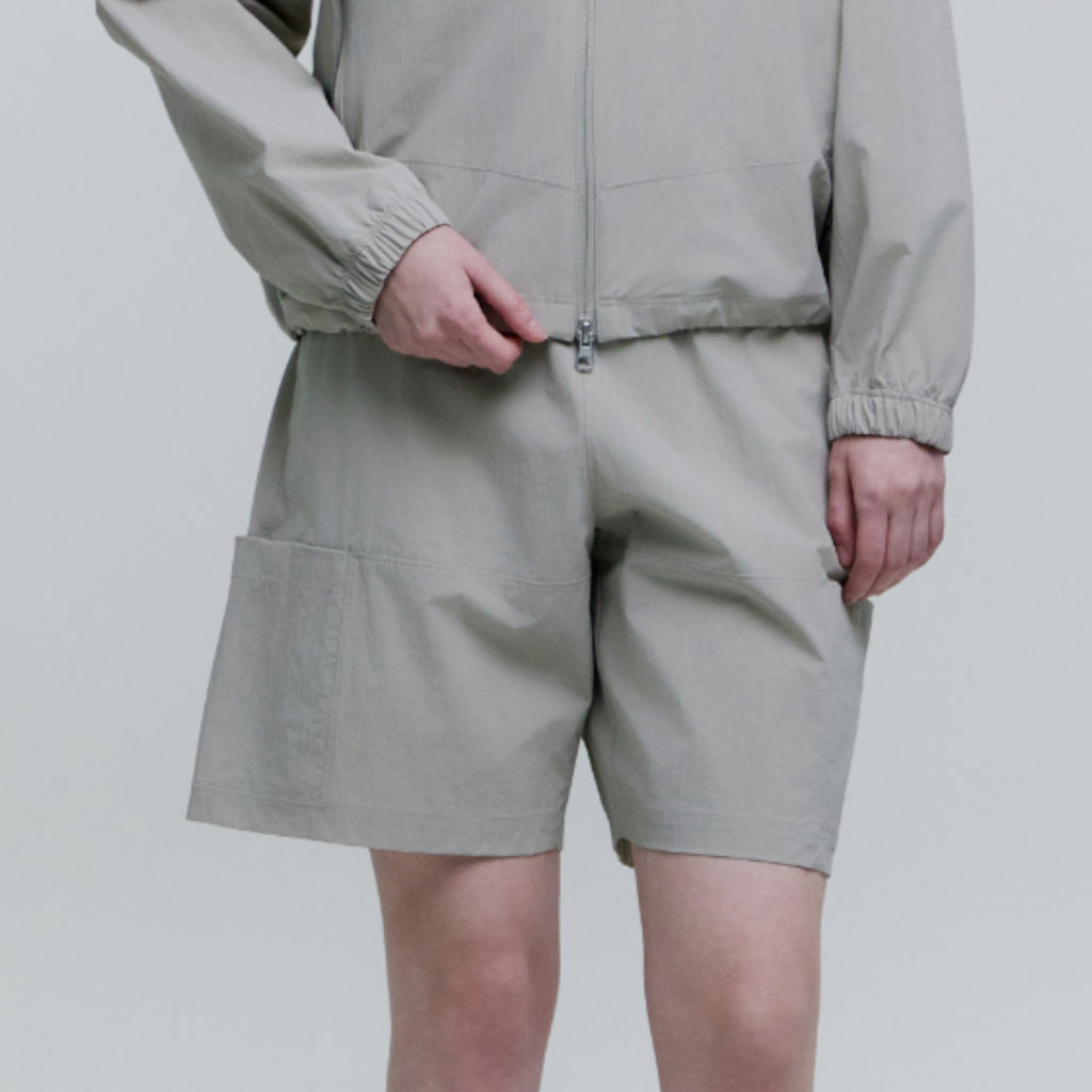 Unisex Adelie Light Woven Stretch Board Shorts- Agate Grey