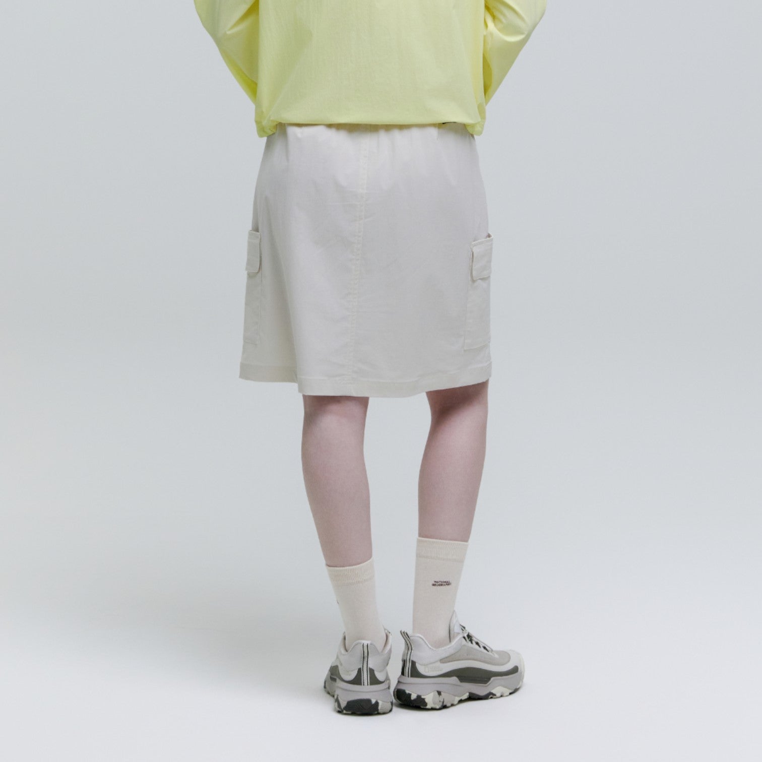 Women'S Woven Cargo Skirt- L/Beige