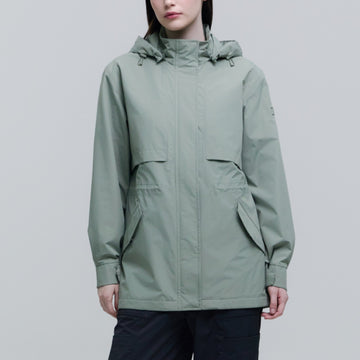 WOMEN'S COMMERSON 2L WATERPROOF MID LENGTH JACKET- KHAKI GREEN