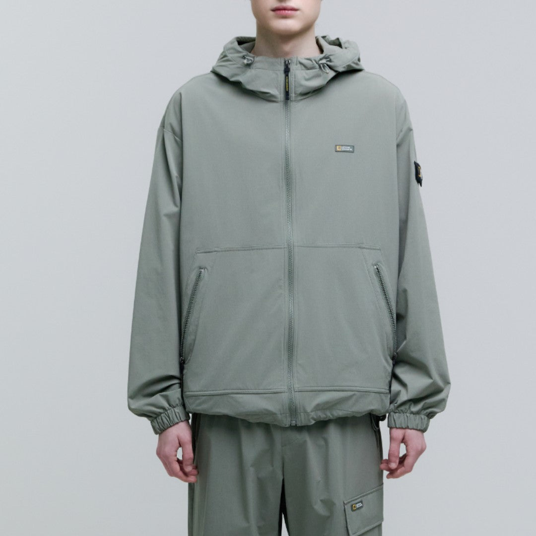 UNISEX RIO WOVEN STRETCH FULL ZIP UP HOOD