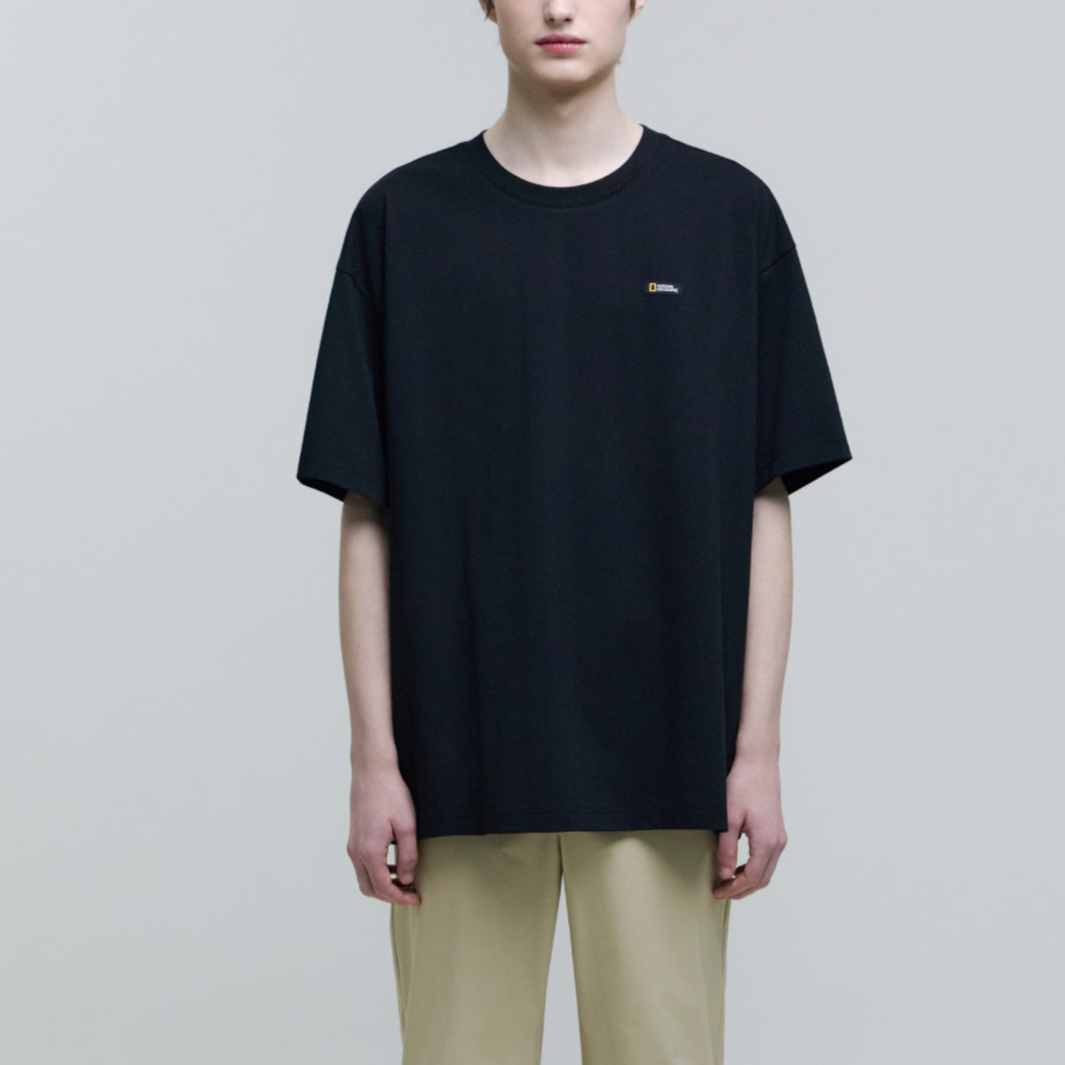 Ovis Unisex Wanderer Semi Over Fit Ss T-Shirt- Carbon Black