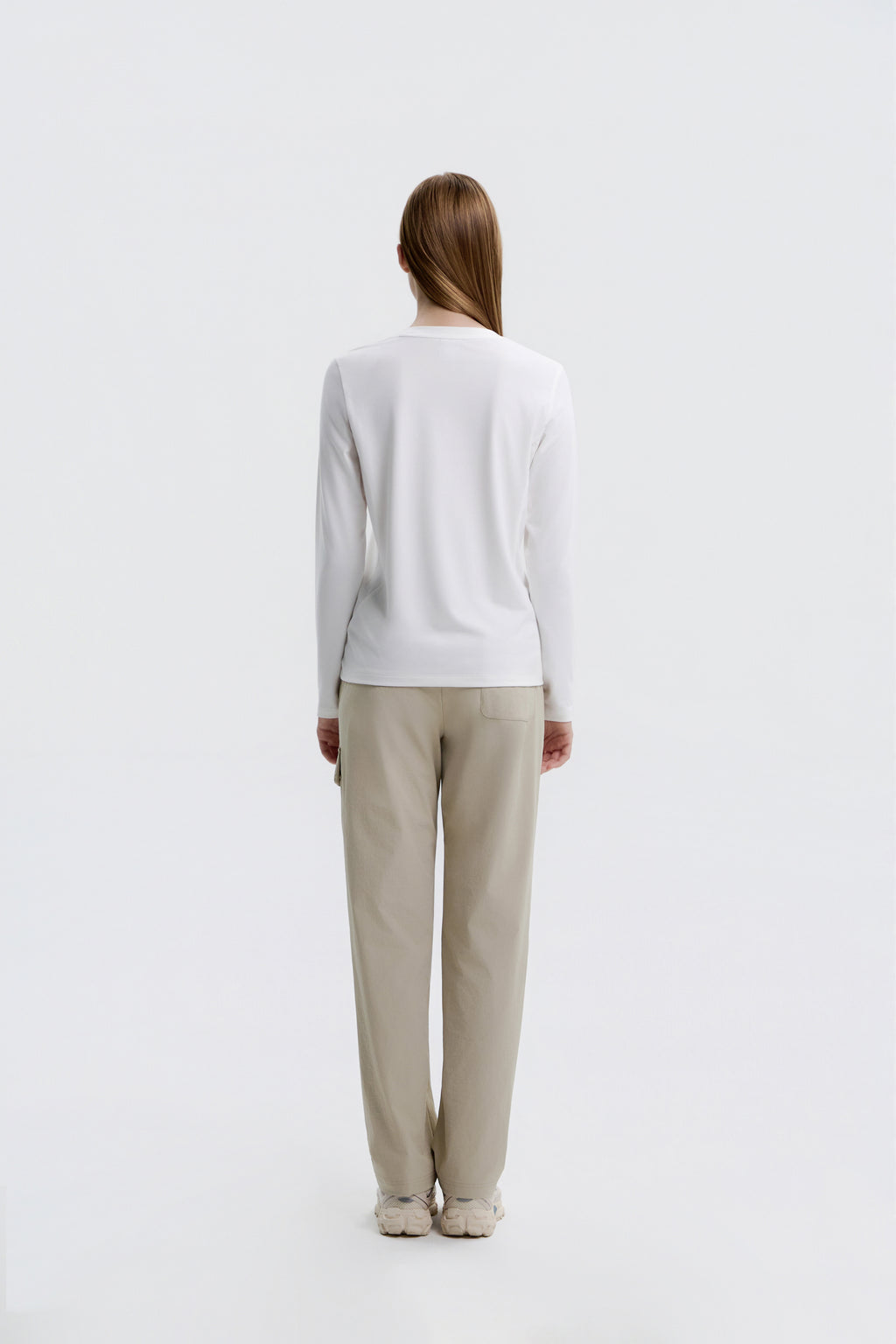 Women'S Archelon Woven Stretch Basic Fit Straight Pants- Mourning Beige