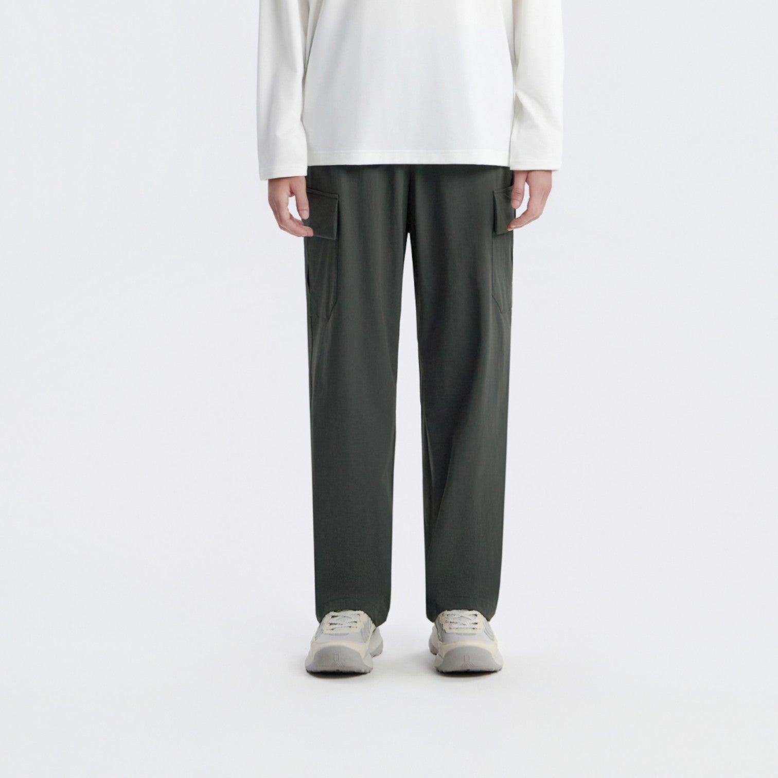 UNISEX ARCHELON WOVEN STRAIGHT PANTS- GREY