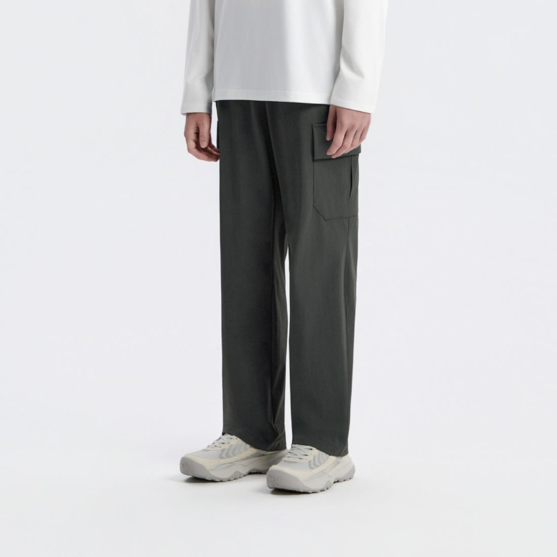 UNISEX ARCHELON WOVEN STRAIGHT PANTS- GREY