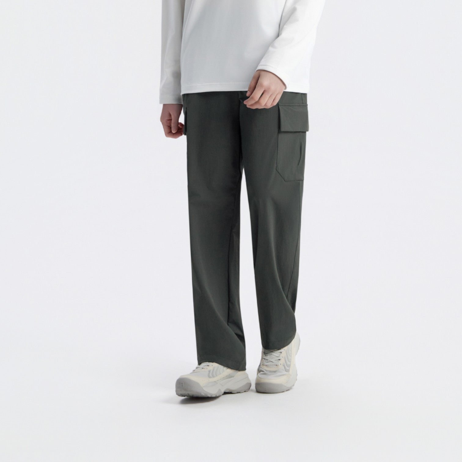 Unisex Archelon Woven Straight Pants- Grey