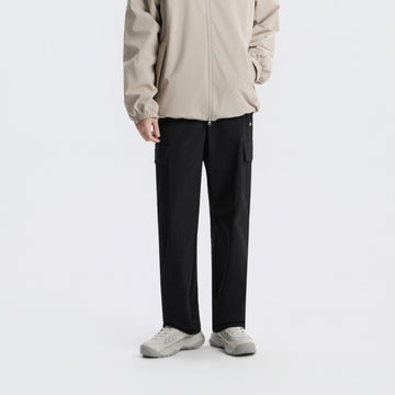 UNISEX ARCHELON WOVEN STRAIGHT PANTS- BLACK