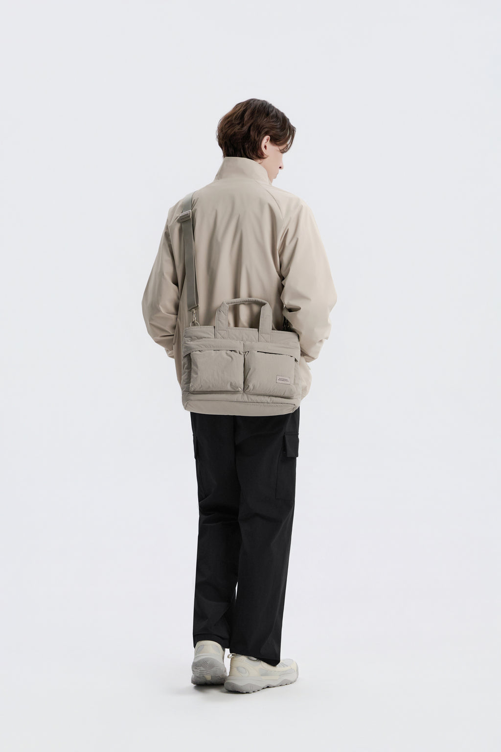 Unisex Light Wide Tote Bag- Beige