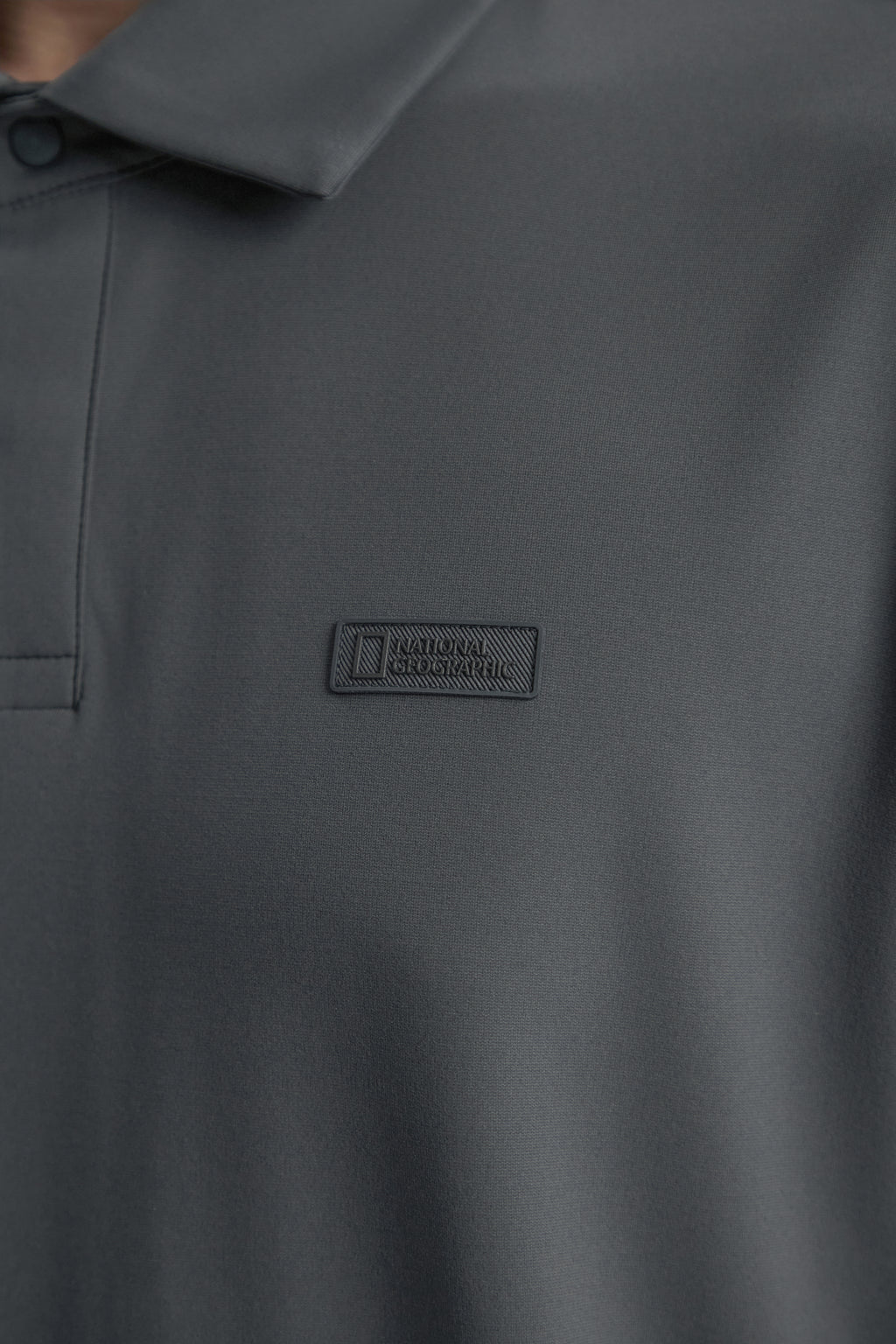 Men'S Caph Functional Long Sleeved Poloshirt- Iron Grey