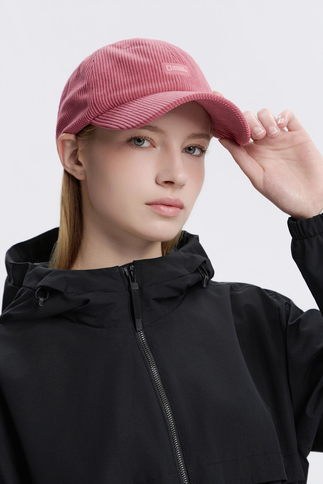 UNISEX CORDUROY BASEBALL CAP- D/PINK