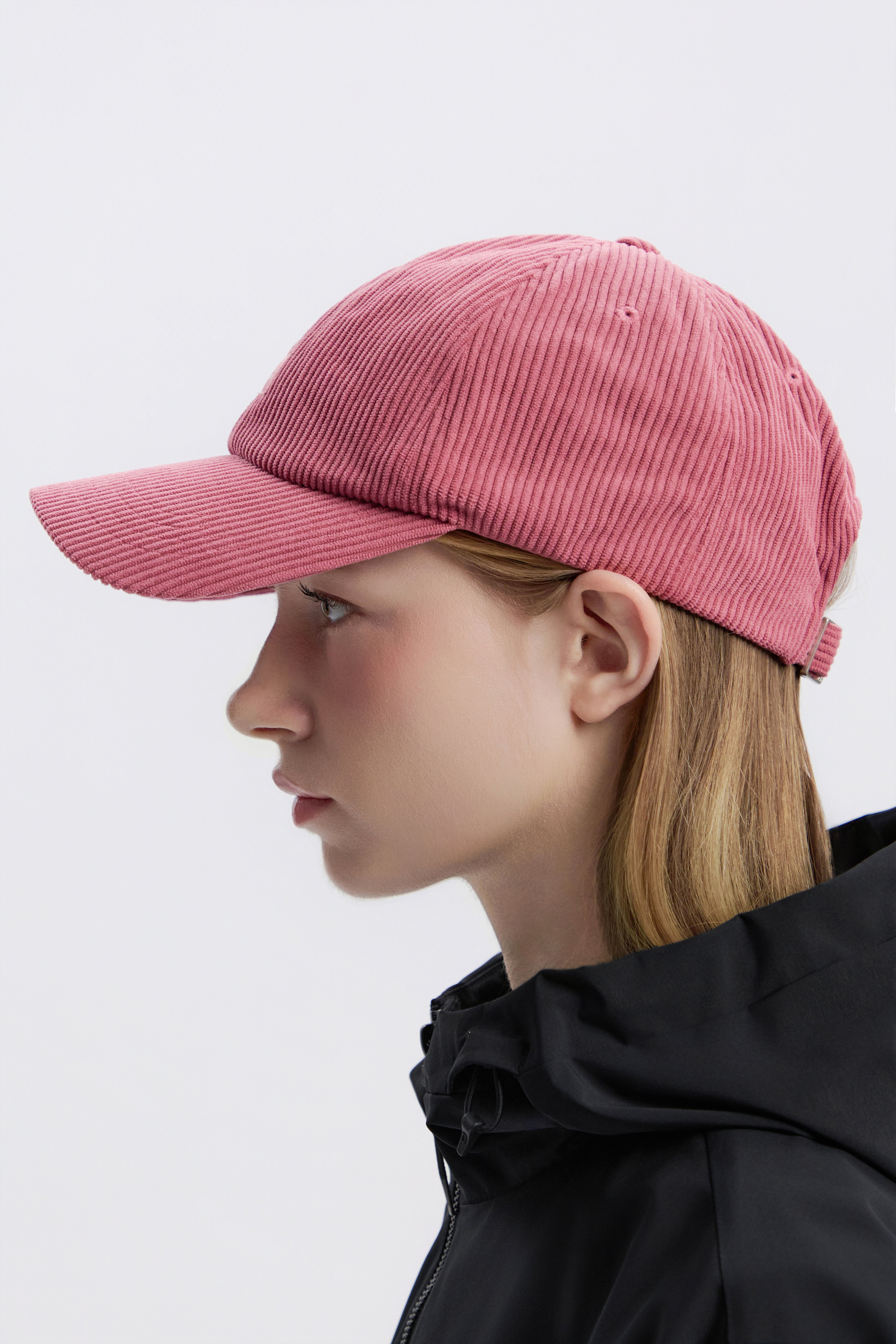 Unisex Corduroy Baseball Cap- D/Pink