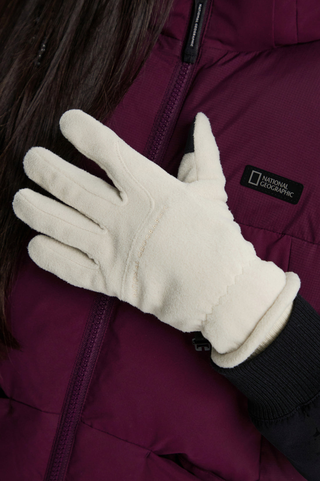 KIDS FLEECE GLOVES- BEIGE