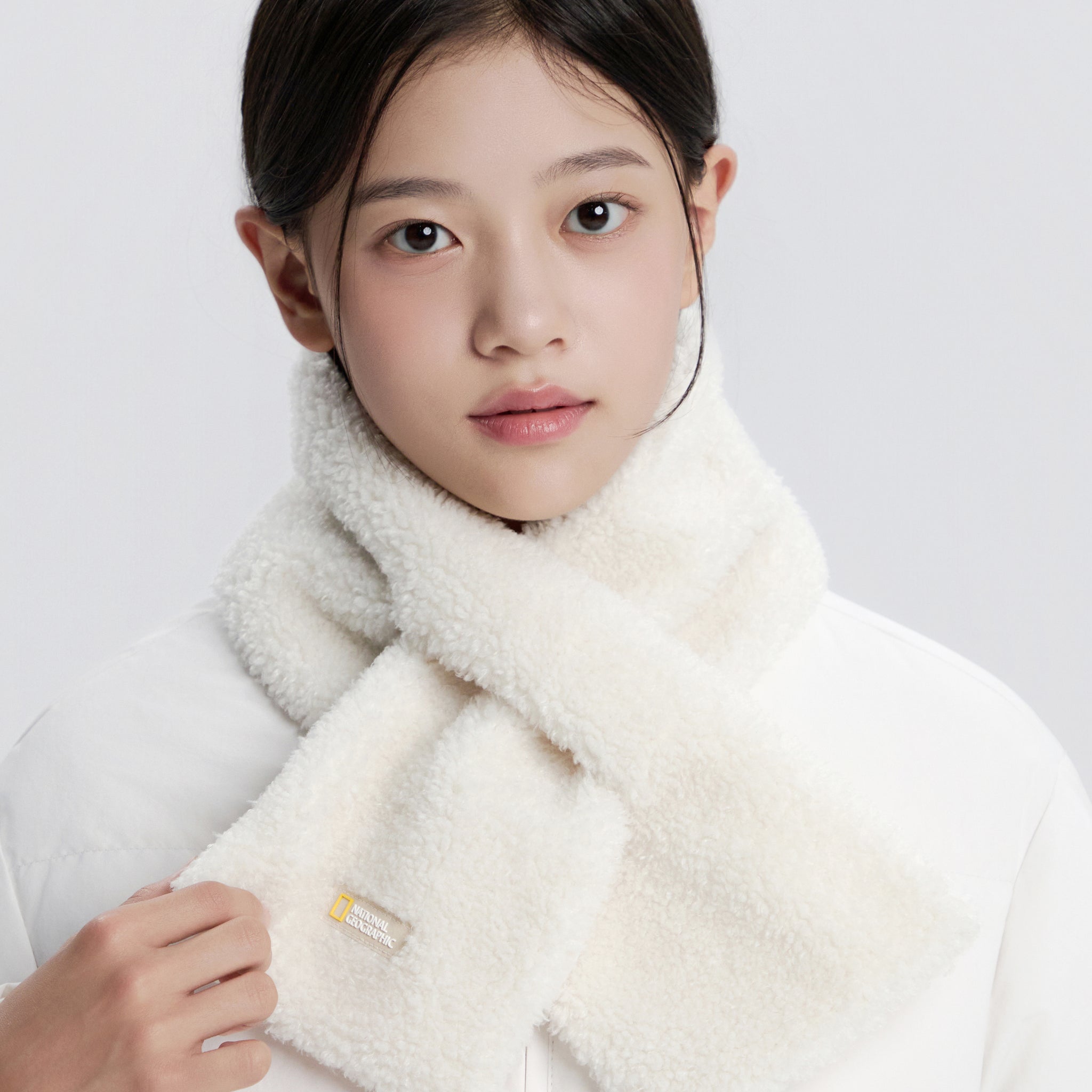 KIDS FUR NECK WARMER- IVORY