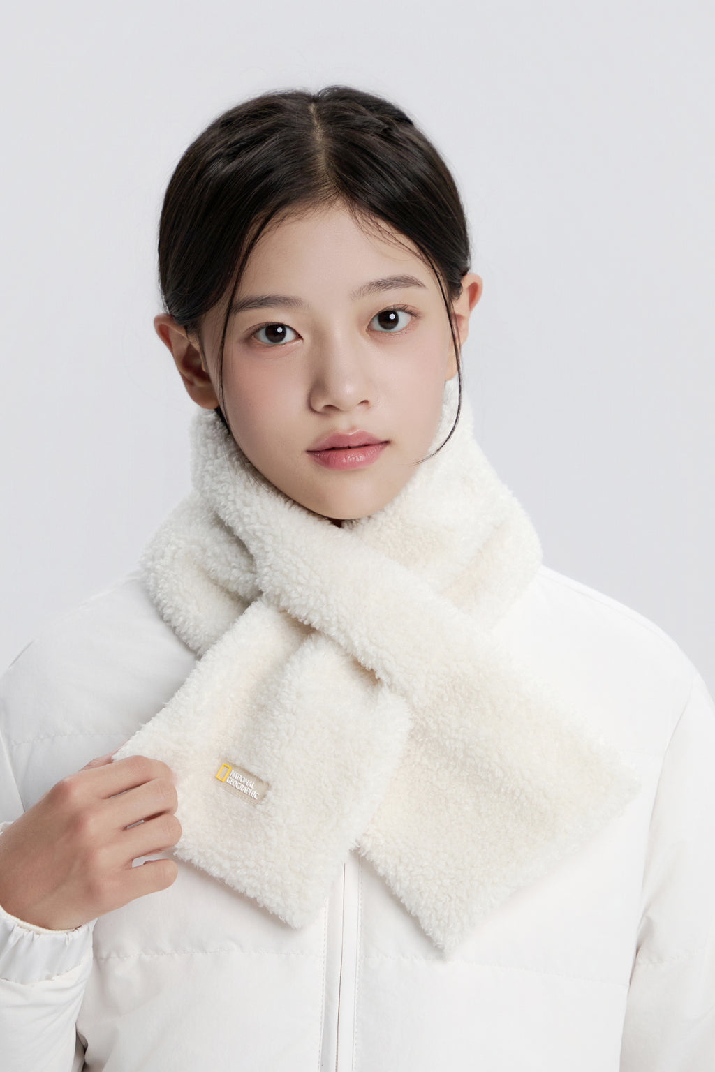 Kids Fur Neck Warmer- Ivory