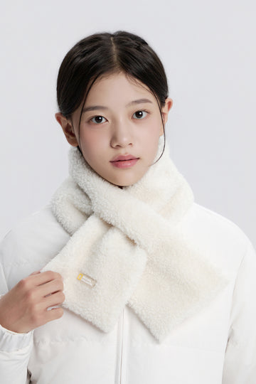 KIDS FUR NECK WARMER- IVORY