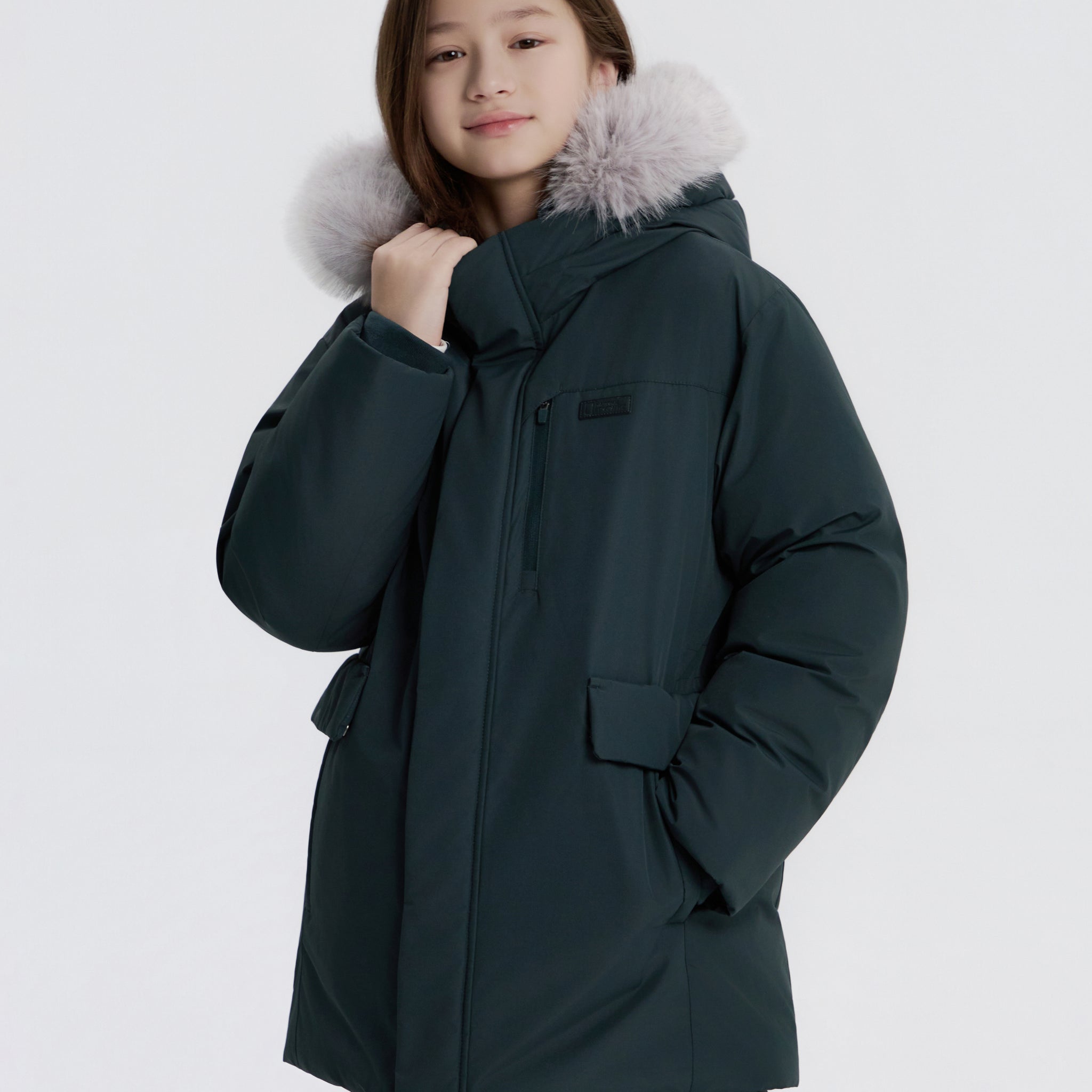 KIDS BELUGA MID DOWN JACKET- D/GREEN