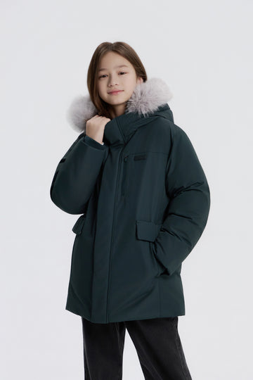 KIDS BELUGA MID DOWN JACKET- D/GREEN
