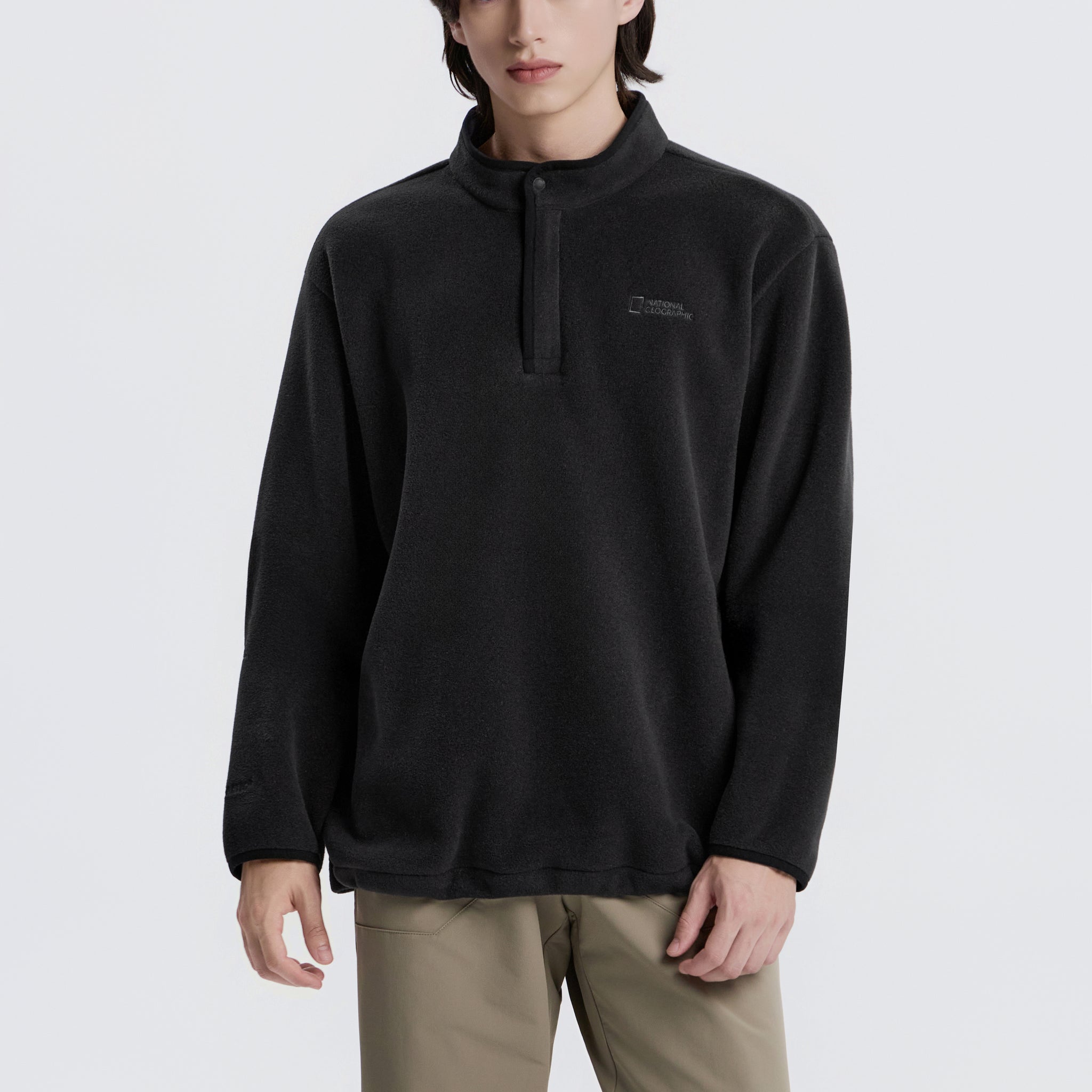 UNISEX [POLARTEC] NAOS HALF-ZIP SWEATSHIRT- BLACK