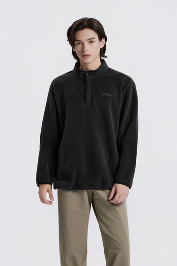 UNISEX [POLARTEC] NAOS HALF-ZIP SWEATSHIRT- BLACK