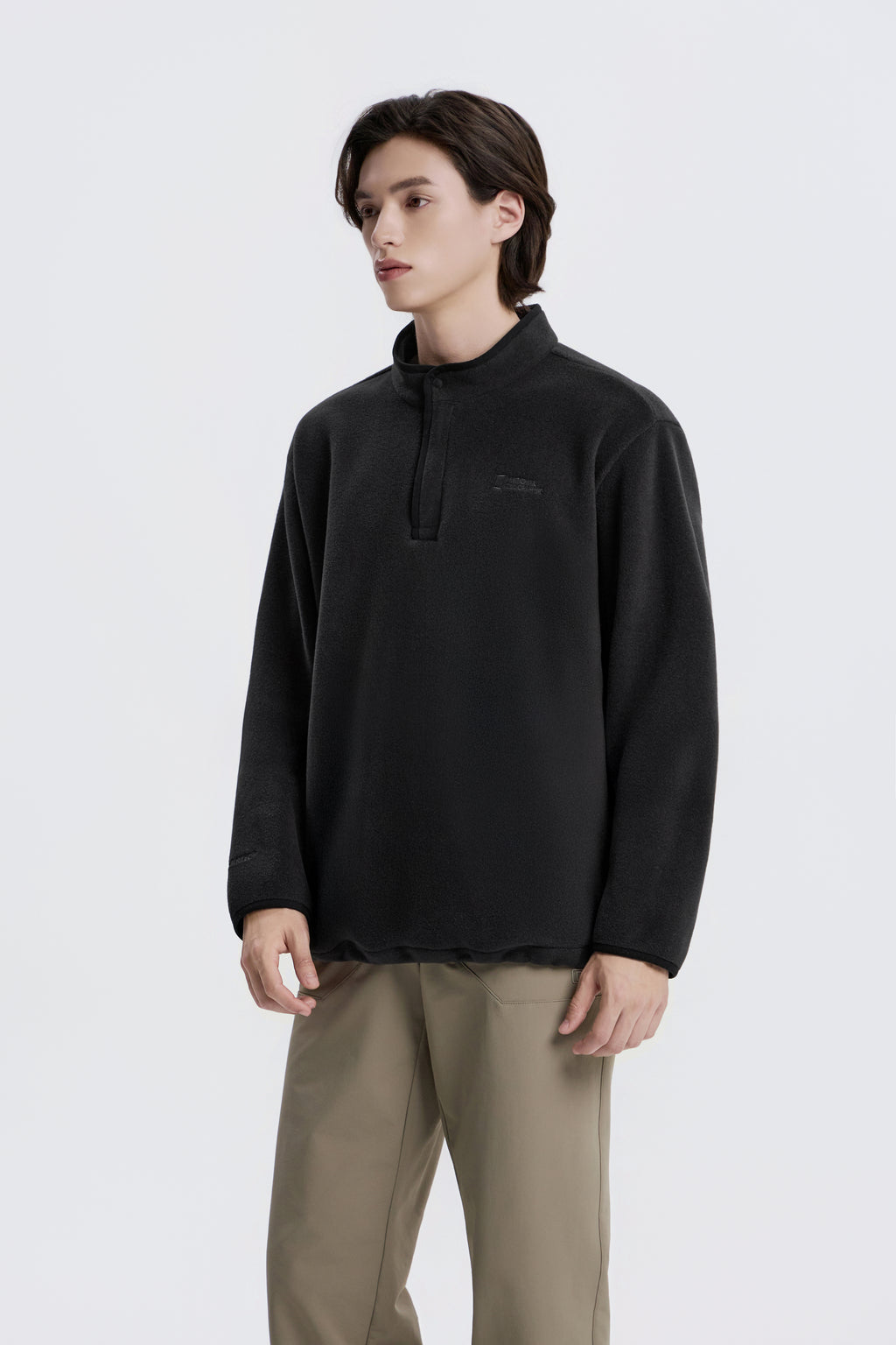 Unisex [Polartec] Naos Half-Zip Sweatshirt- Black