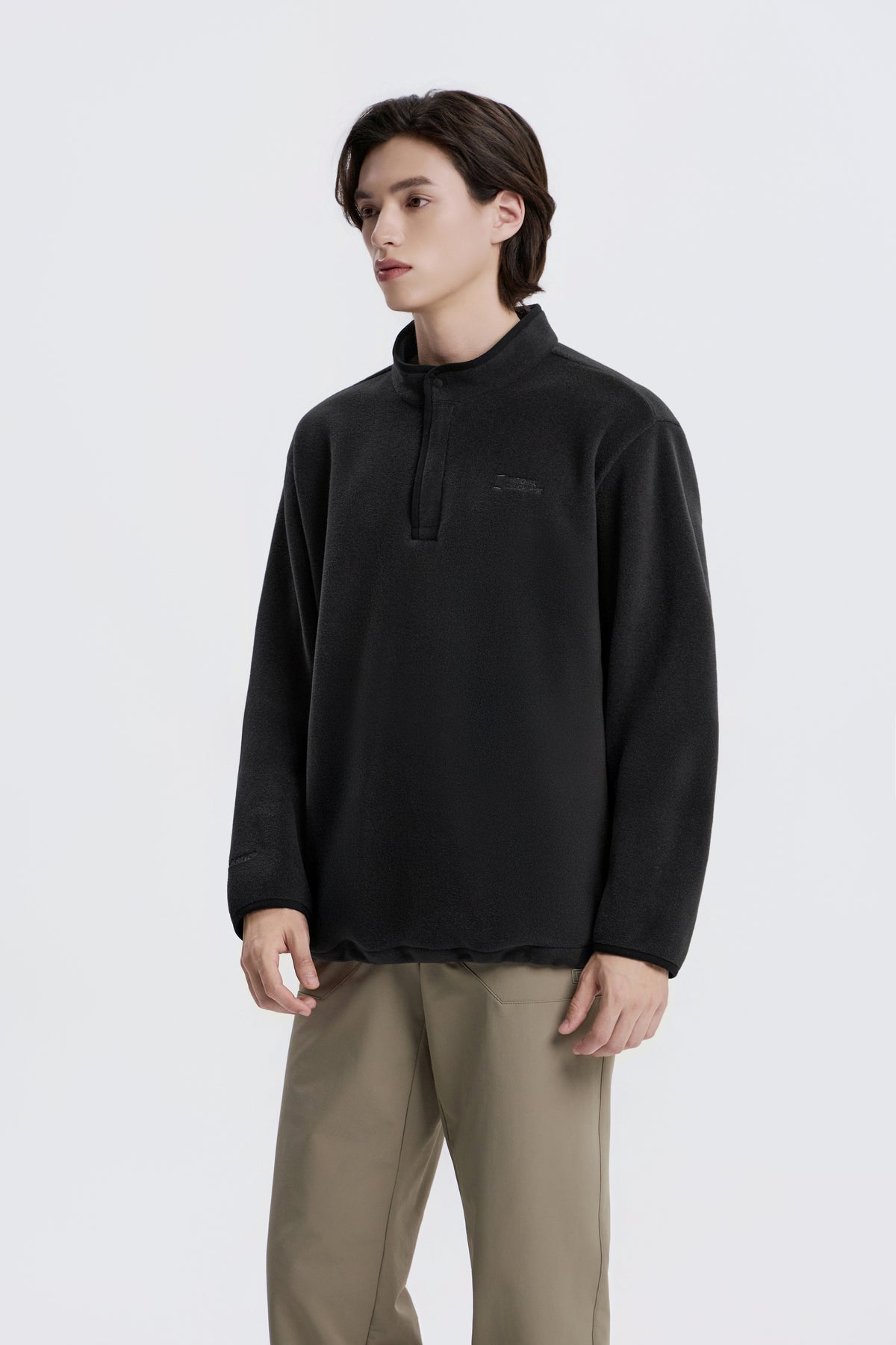 Unisex [Polartec] Naos Half-Zip Sweatshirt- Black